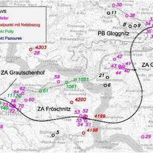 Punktübersicht Hauptpunkte © Grafik: ARGE Vermessung SBTn