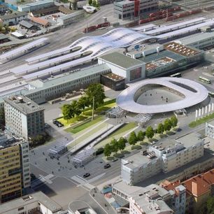 Visualisierung Graz Hbf und Nahverkehrsdrehscheibe © Foto: ARGE IKK‐Schimetta‐Zechner